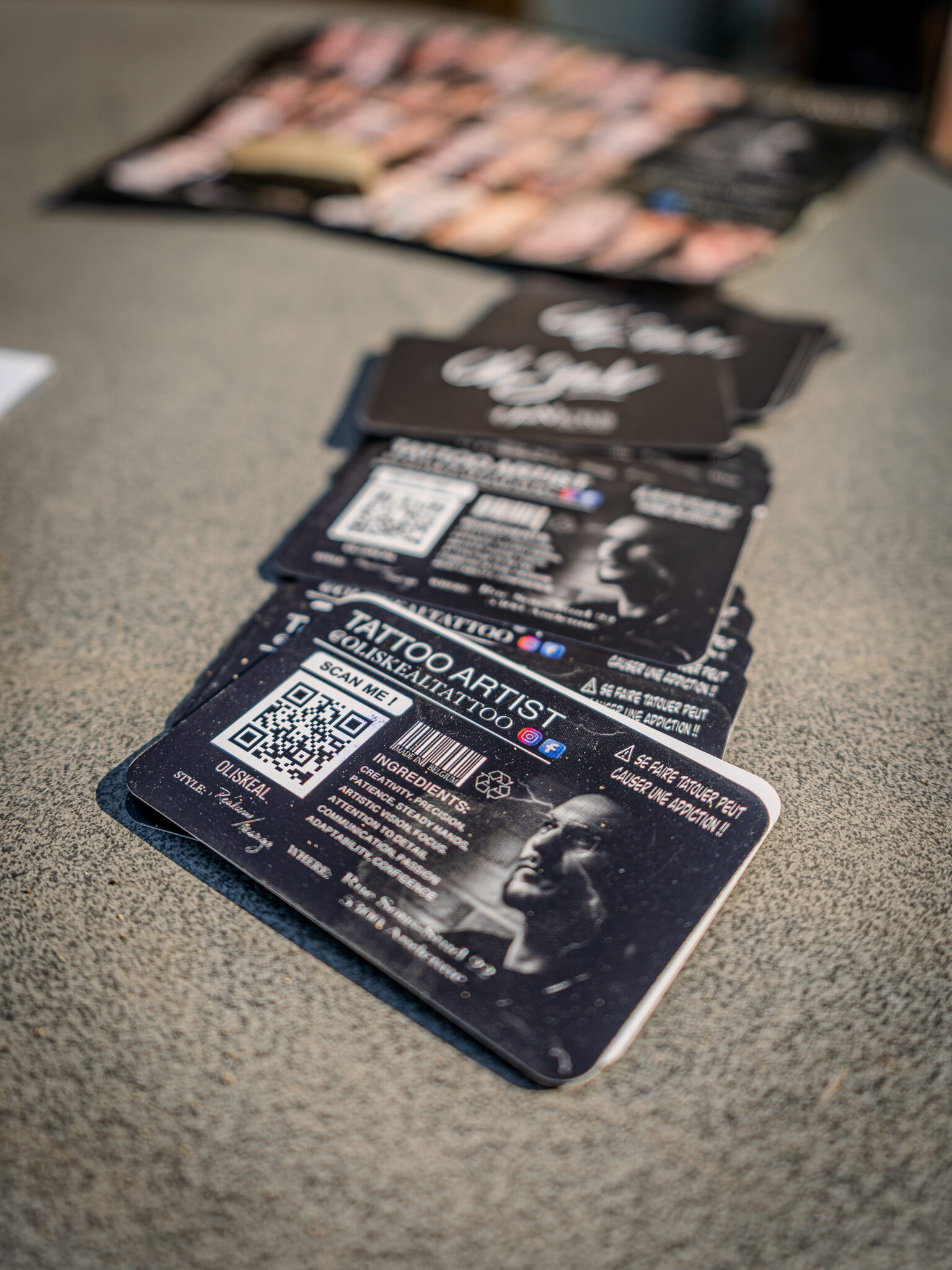 Oli Skeal Tattoo · carte de visite
